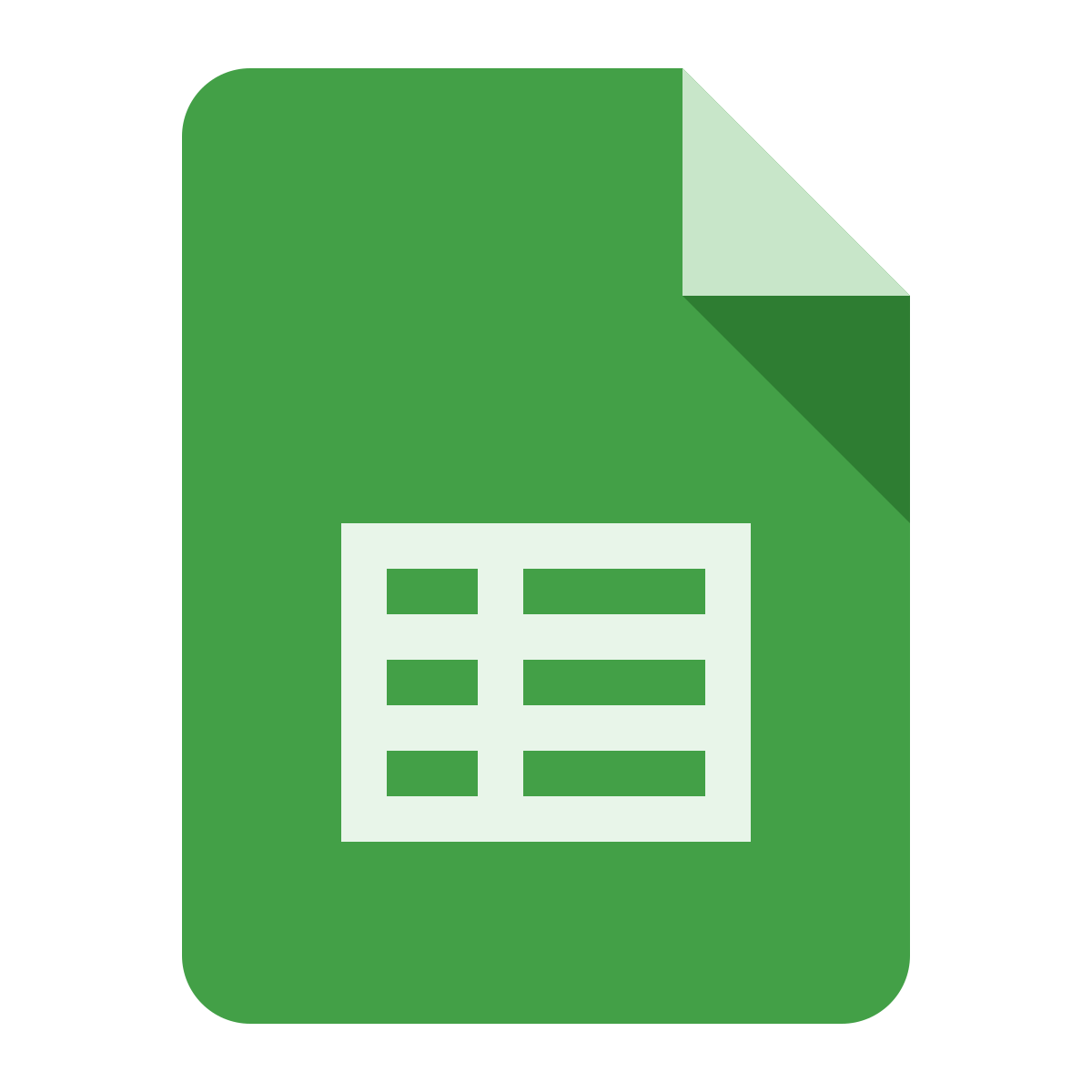 google sheets